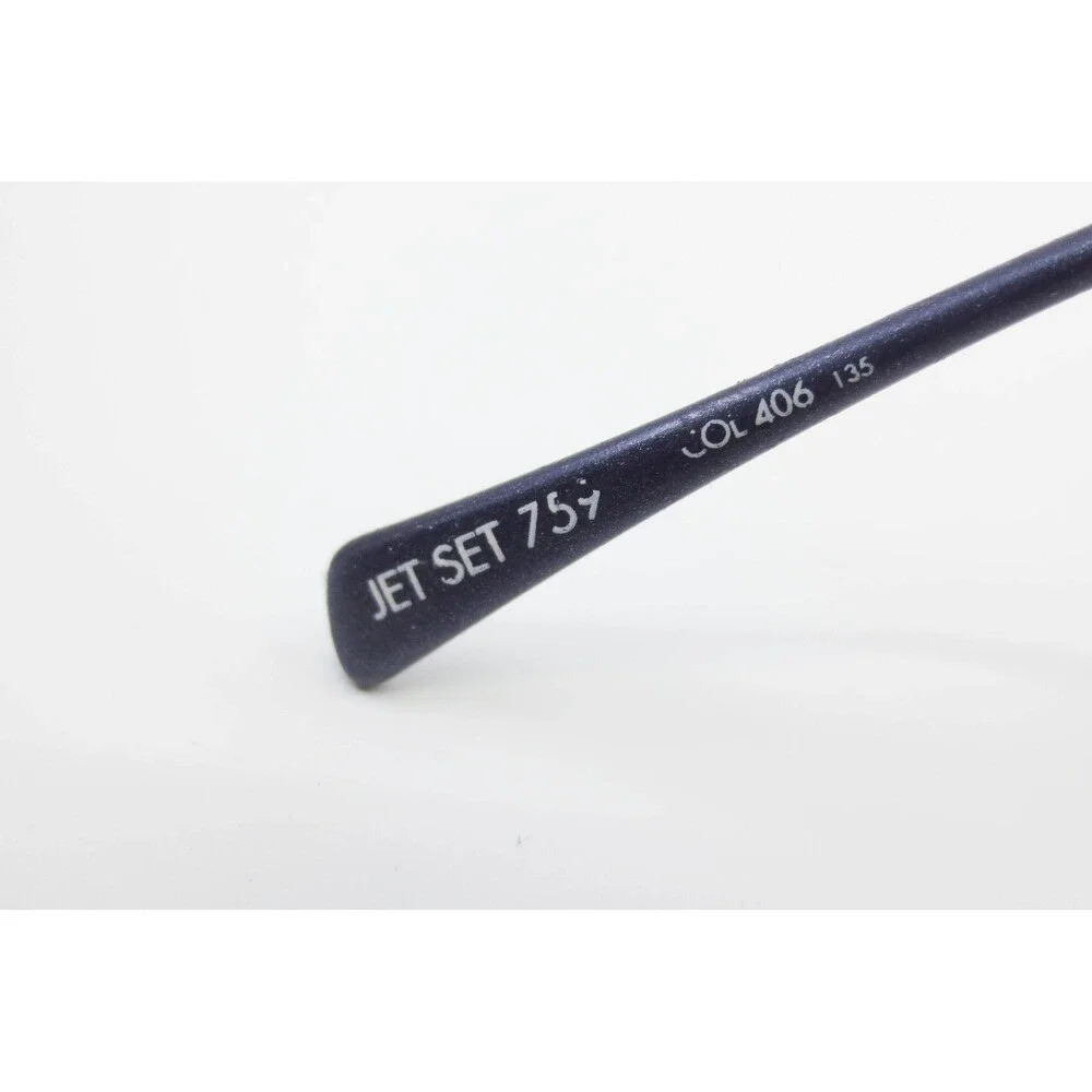 Jet Set 759 Eyeglass Frames Gold Blue Patterned Rimless 54-17-135 Col 406
